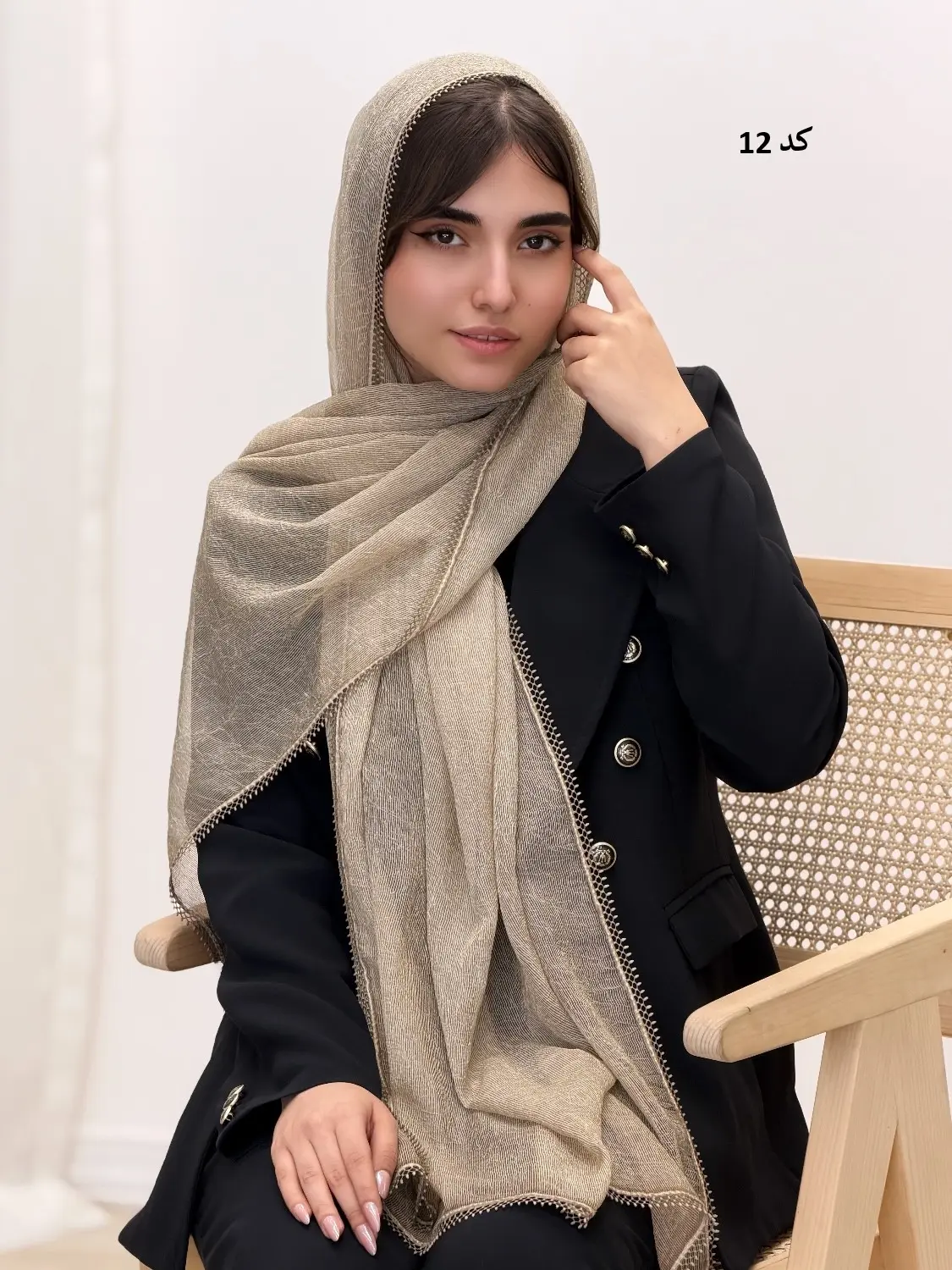 4611-شال ابریشم تی تی